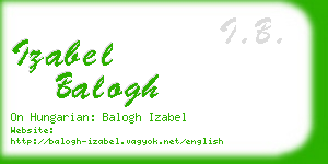 izabel balogh business card